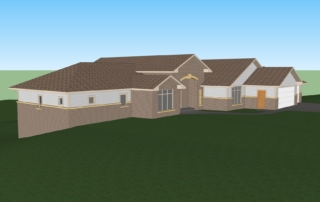 Baker Residence Front Left Rendering