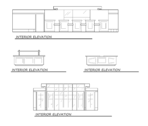 Horizon Bank Interior Elevations